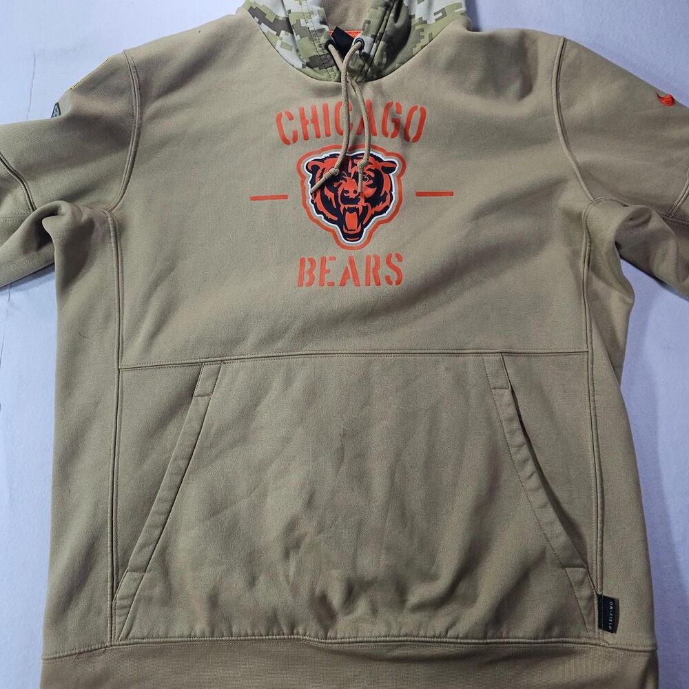 Nike Men's Tan and Khaki Hoodie